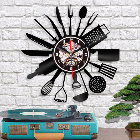 Vinyl Record Wall Clock – Silent Quartz 12 Inch