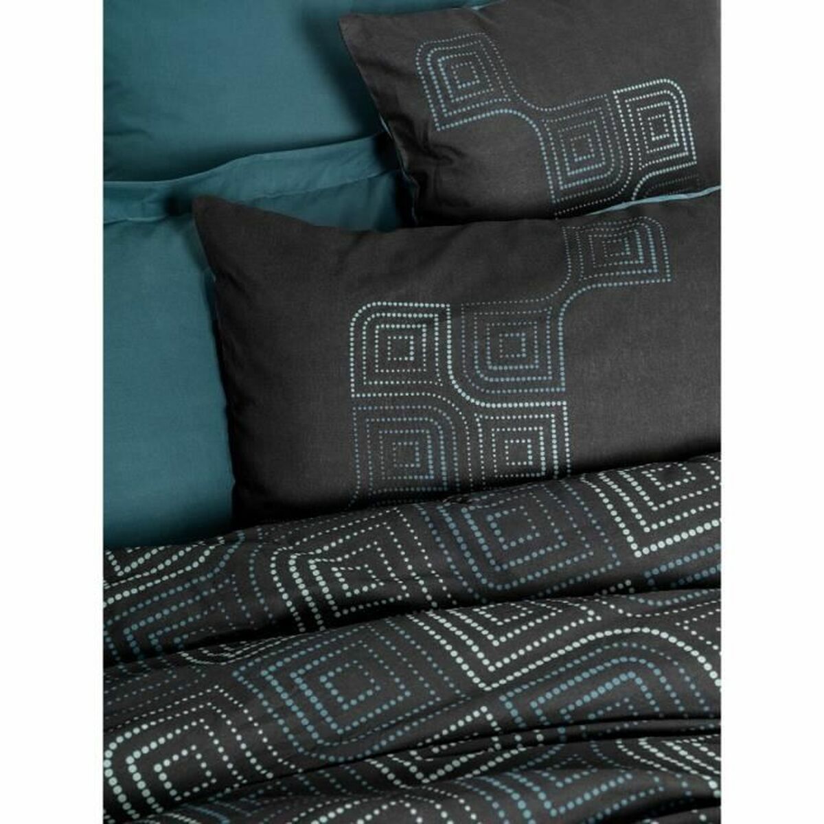Duvet cover set Black 220 x 240 cm-3