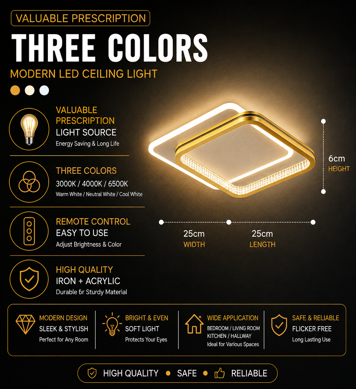 Modern Led Ceiling Light Bedroom Aisle