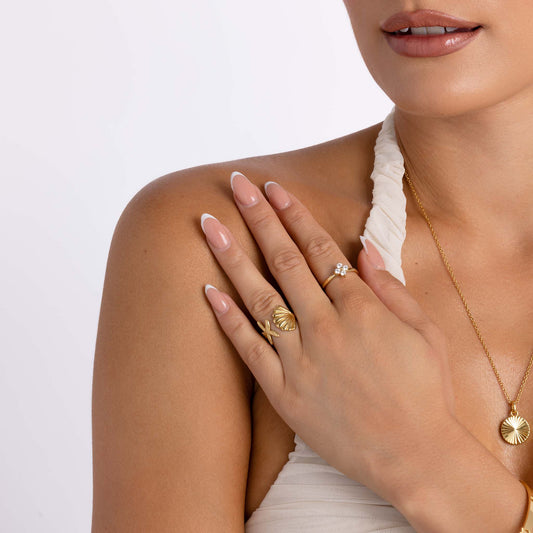 Mini blossom gold 18K set