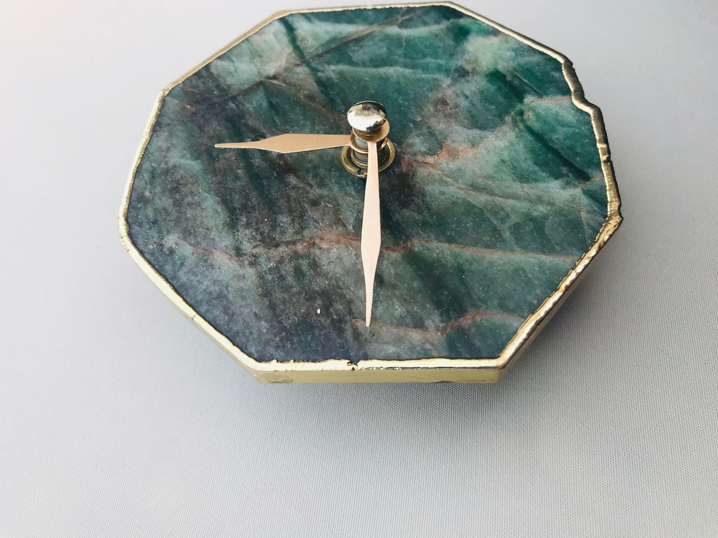 Sage Green Octagon Wall/Desk Clock/Personalised Momento
