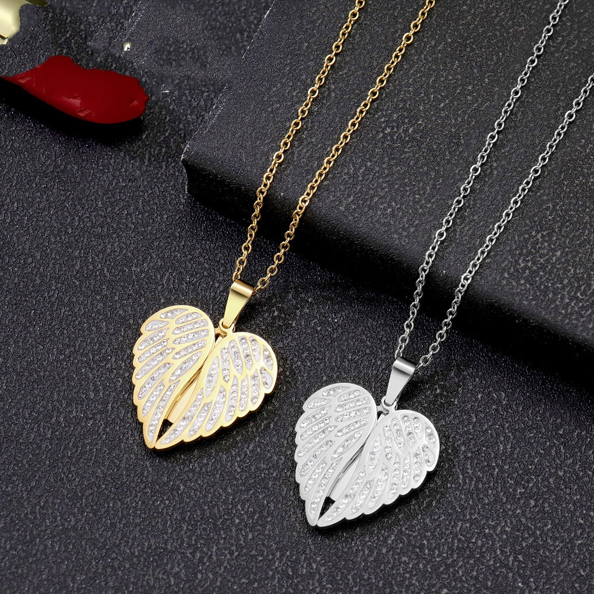 Laser-Cut Steel Necklace
