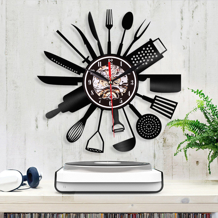 Vinyl Record Wall Clock – Silent Quartz 12 Inch
