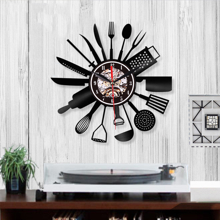 Vinyl Record Wall Clock – Silent Quartz 12 Inch