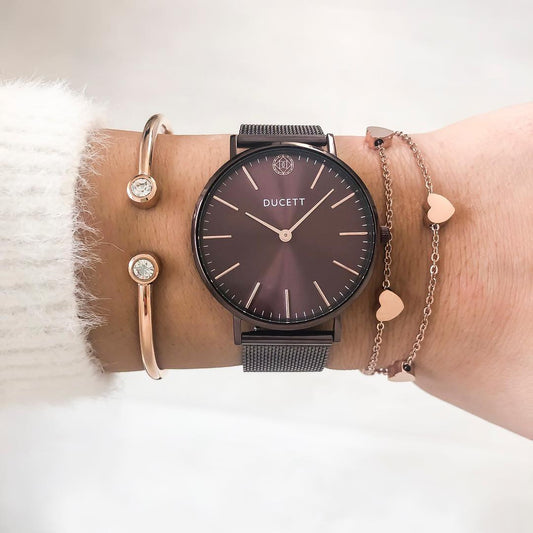 Diamond bangle rosé gold