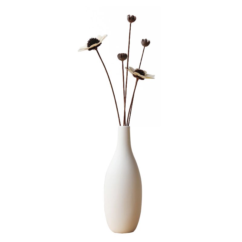 Minimalist White Ceramic Vase – Matte Porcelain
