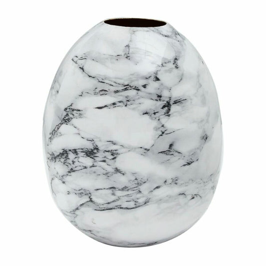 Vase DKD Home Decor Metal Brown White Marble Modern (13 x 13 x 16 cm) (2 Units)