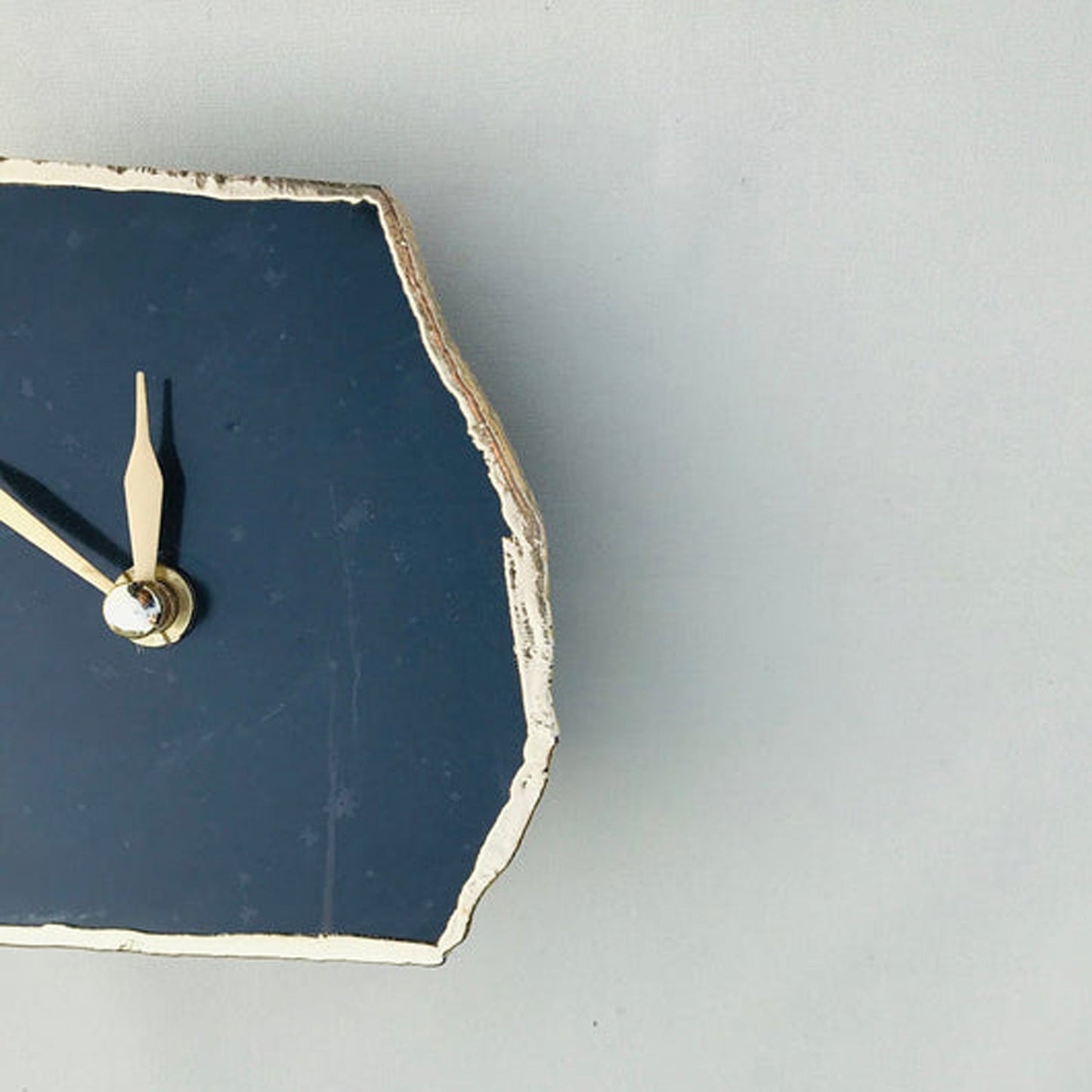 Black Agate Desk/wall Clock/Personalised Momento