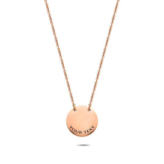 Coin necklace rosé gold