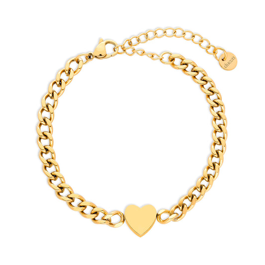 Heart chain bold gold