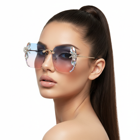 Rhinestone Gradient Luxury Sunglasses