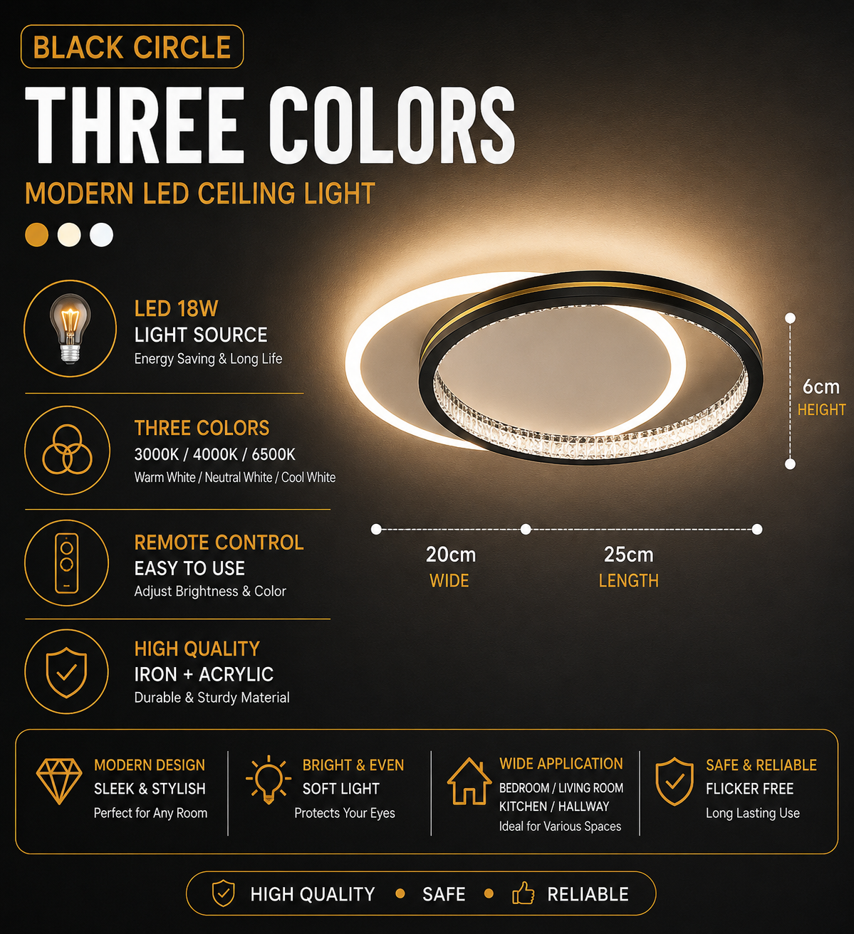 Modern Led Ceiling Light Bedroom Aisle