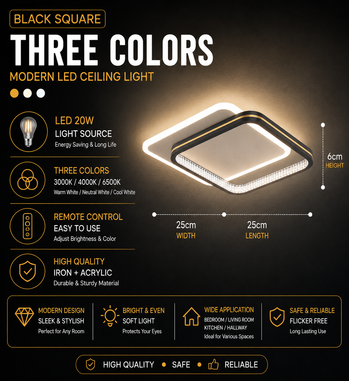 Modern Led Ceiling Light Bedroom Aisle