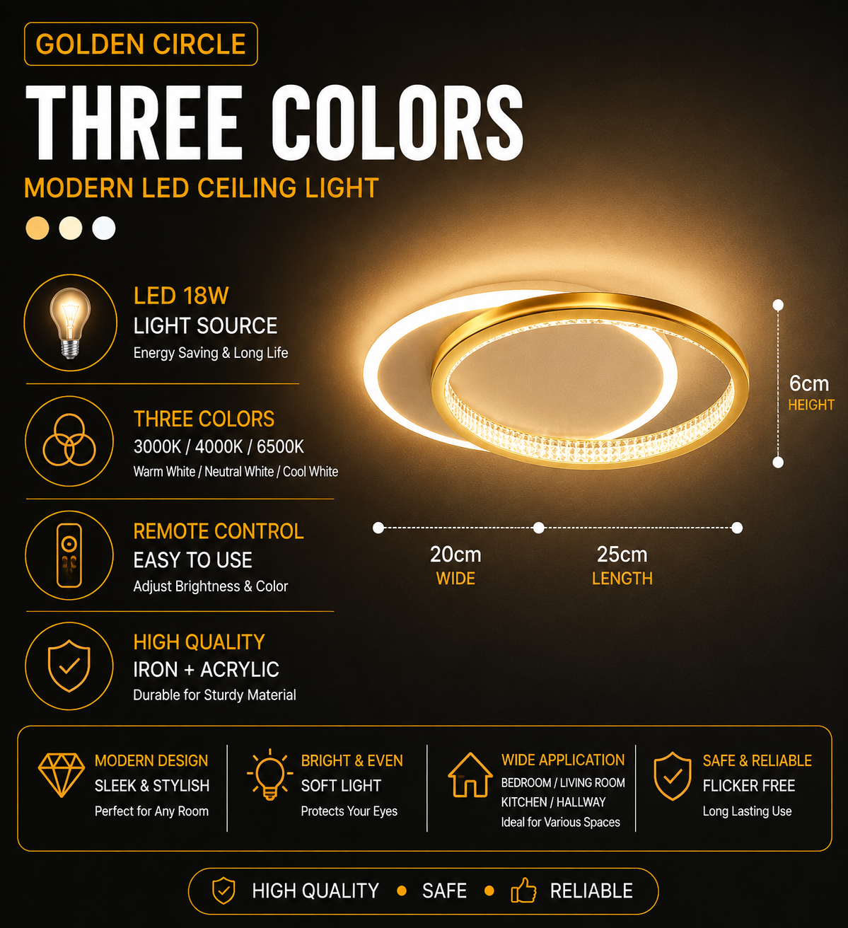 Modern Led Ceiling Light Bedroom Aisle