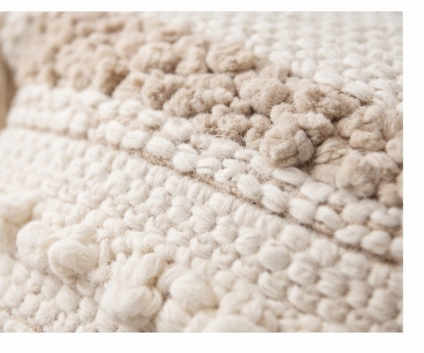 Boho Decorative Pillow Cover – Textured Neutral Style