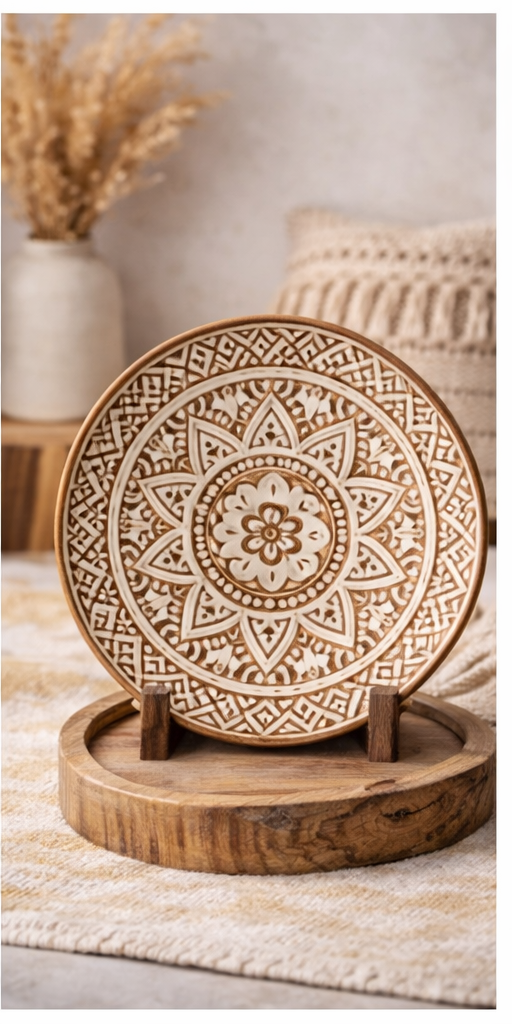 Handmade Boho Decorative Ceramic Plate