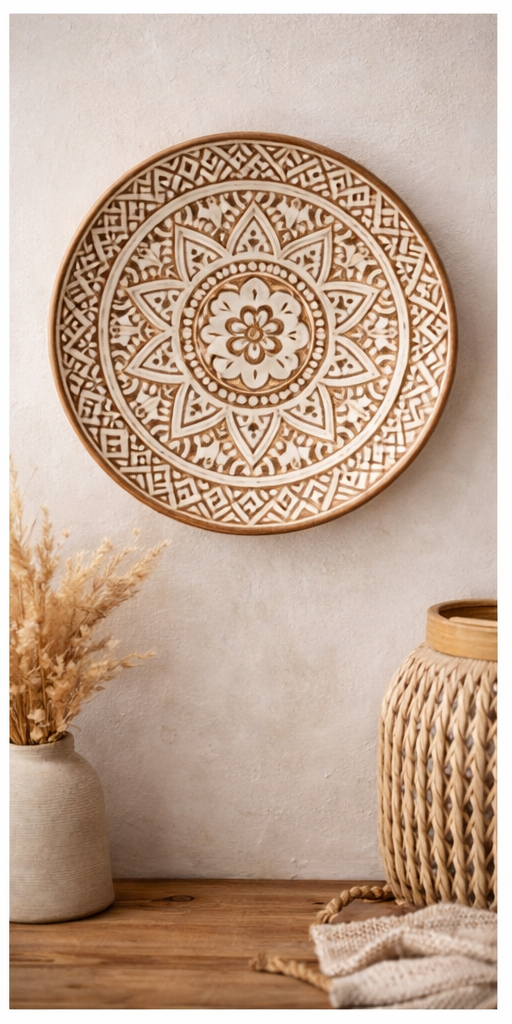 Handmade Boho Decorative Ceramic Plate