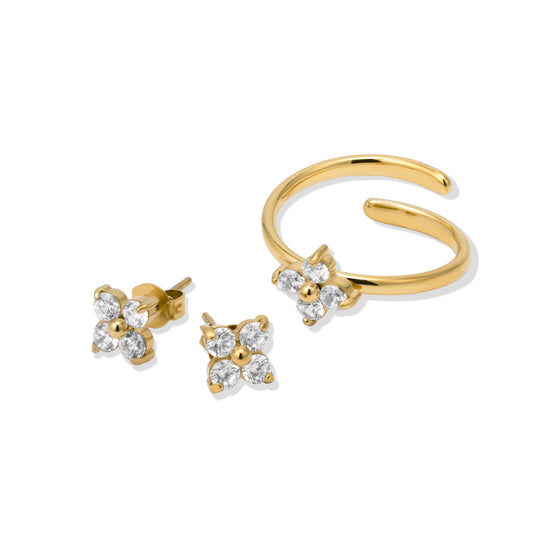 Mini blossom gold 18K set