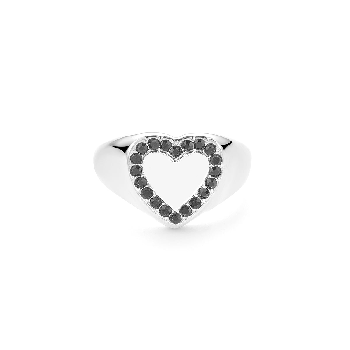 Noir heart silver