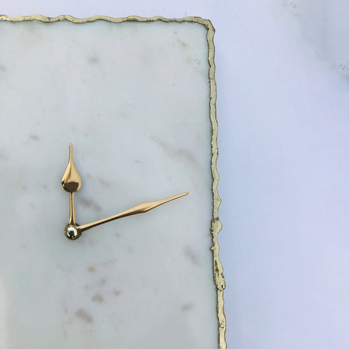 White Marble Large Wall Clock/Personalised Momento