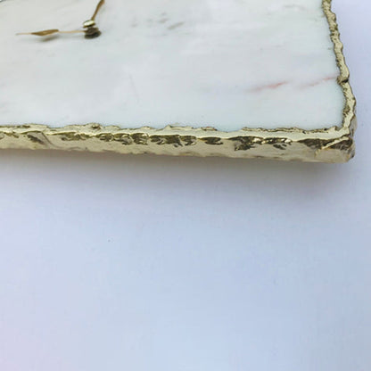 White Marble Large Wall Clock/Personalised Momento