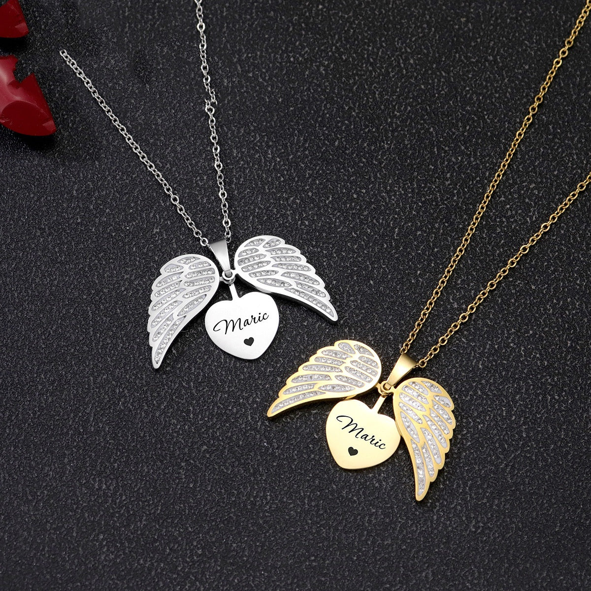 Laser-Cut Steel Necklace