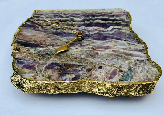 Amethyst Large Wall/Desk Clock/Personalised Momento