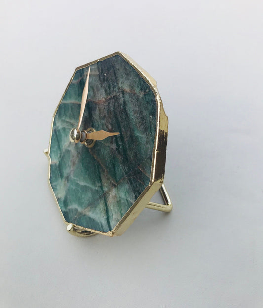 Sage Green Octagon Wall/Desk Clock/Personalised Momento