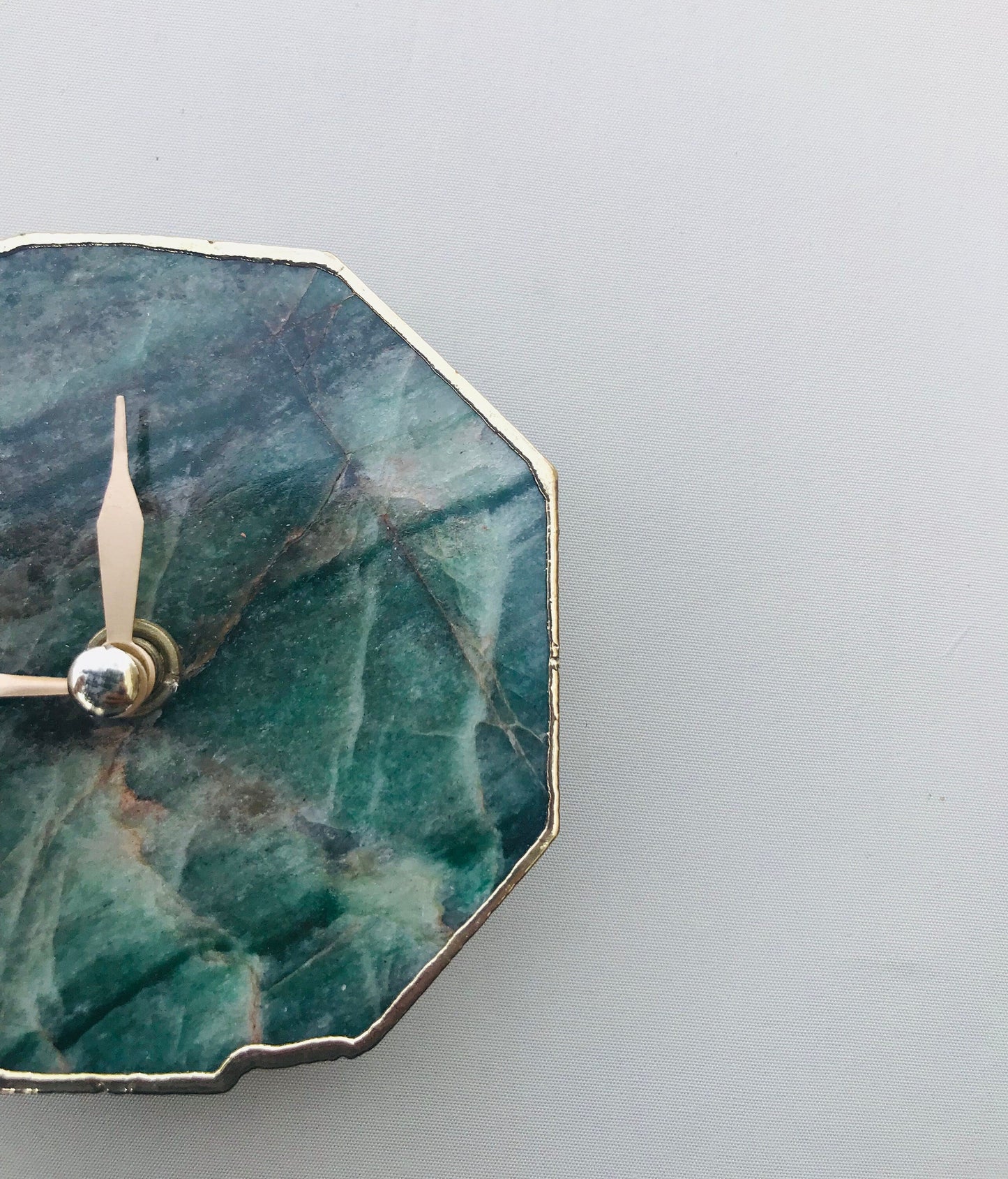 Sage Green Octagon Wall/Desk Clock/Personalised Momento