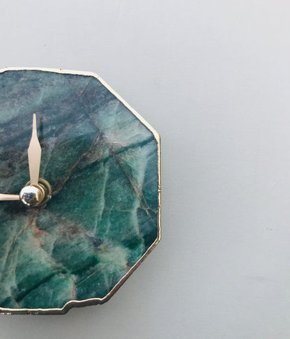 Sage Green Octagon Wall/Desk Clock/Personalised Momento