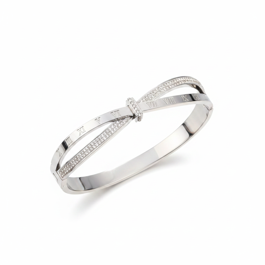 Silver Retro Number Bracelet