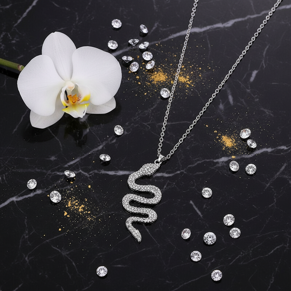 Snake Necklace - Flat Lay
