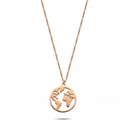 World necklace rosé gold