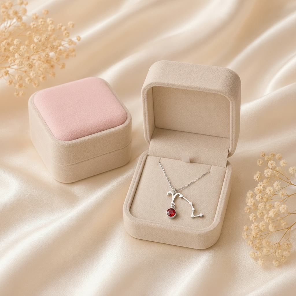 Zodiac Necklace in Silver Gift Box