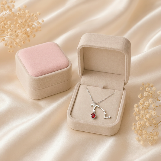 Zodiac Necklace in Silver Gift Box